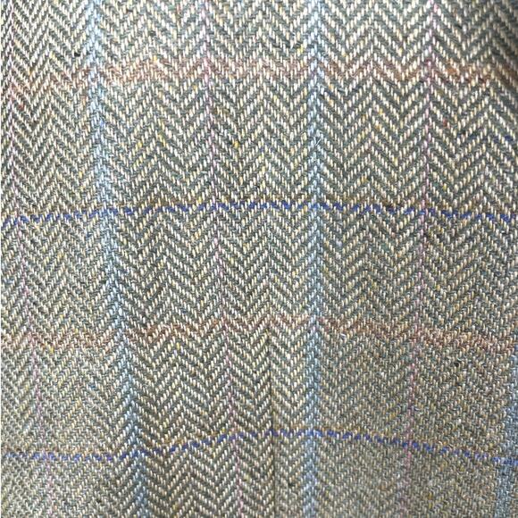 Hickey Freeman Ltd 100% Silk Plaid Chevron Two Button Sport Coat Men's 44 Long - Picture 8 of 15